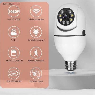 خرید دوربین مدار بسته لامپی بی سیم مدل V380